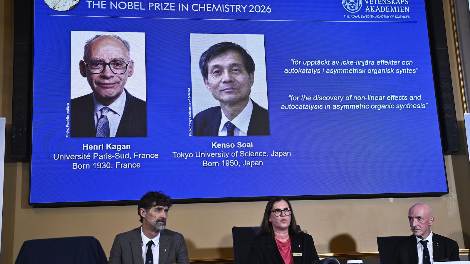 Nobel Prize in chemistry awarded for research solving ‘mirror image’ mystery